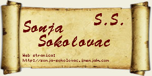 Sonja Sokolovac vizit kartica